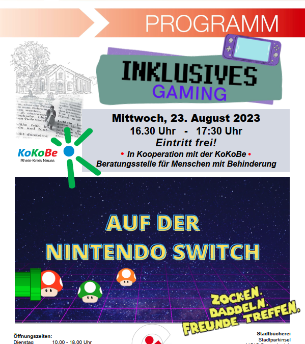 Inklusives Gaming in der Stadtbücherei Grevenbroich